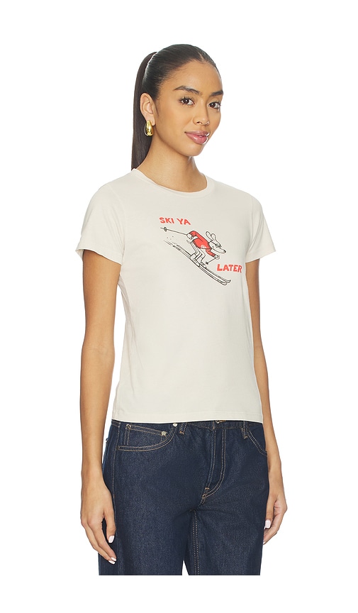 Daydreamer Ski Ya Later Headliner Cotton Graphic T-shirt In White