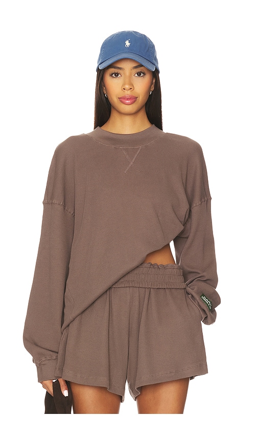 Daily Drills Oversized Vintage Thermal in Vintage Mocha