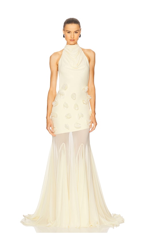Deme By Gabriella Celeste Gown In Gray
