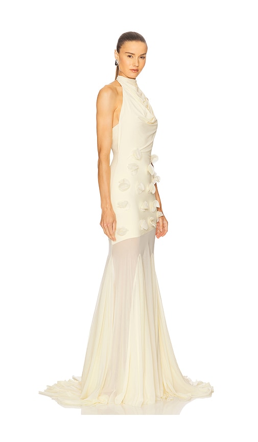 Deme By Gabriella Celeste Gown In Gray