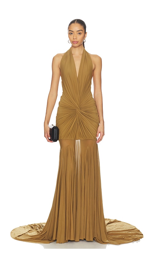 Deme By Gabriella Chloe Dress In Gold