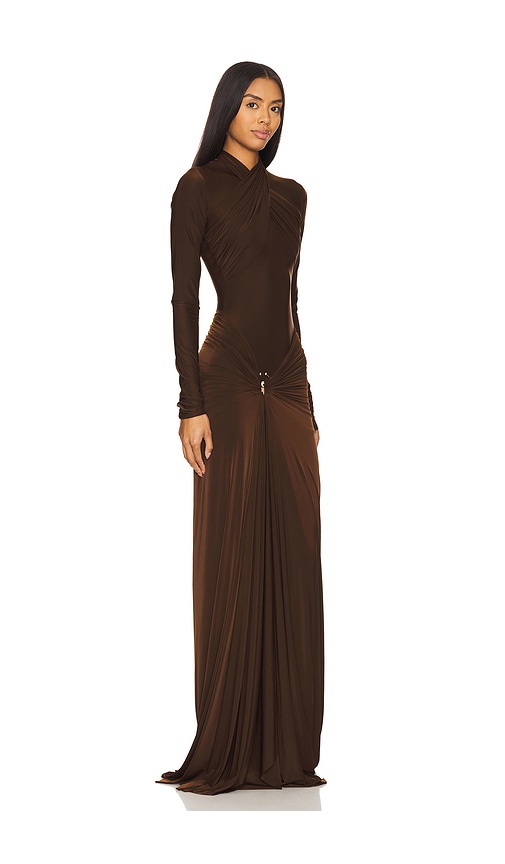 Deme By Gabriella June Gown In 초콜렛 브라운