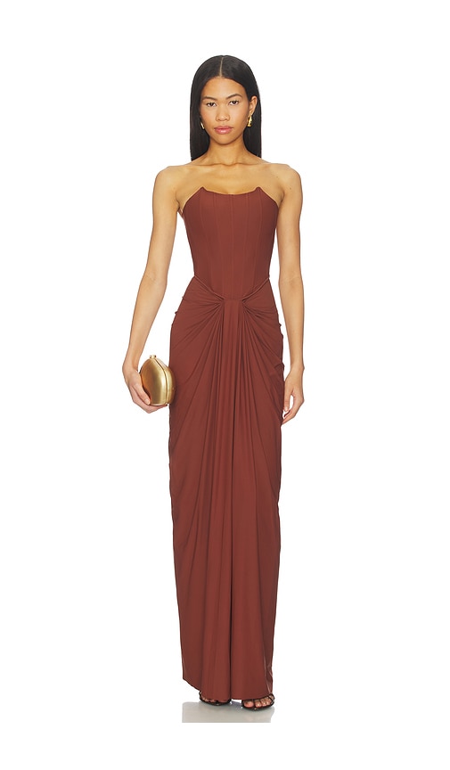 Deme By Gabriella Pearl Dress In Brown