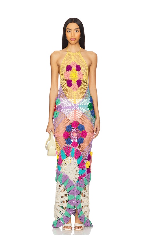 Oceanus Rowan Crochet Maxi Dress