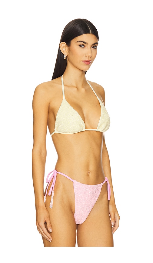 OCEANUS NIXIE COLOR BLOCK BIKINI TOP 