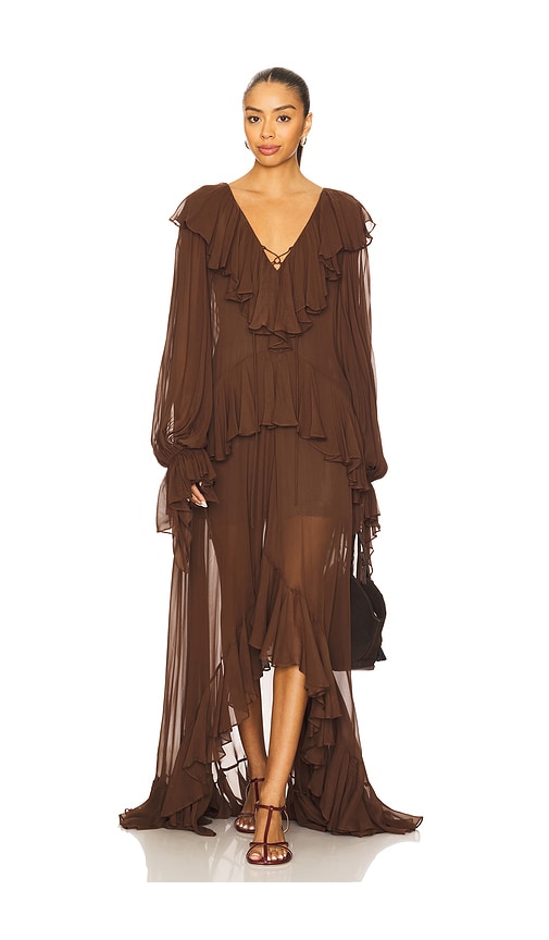 DE LA VALI Kona Maxi Dress in Cedar