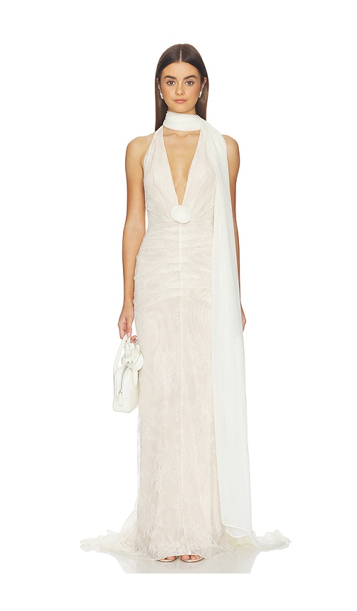 DE LA VALI Amora Maxi Dress in Ivory | REVOLVE