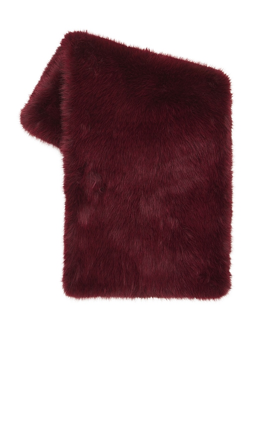 Yuki Faux Fur Scarf by Delfi Collective in Wine