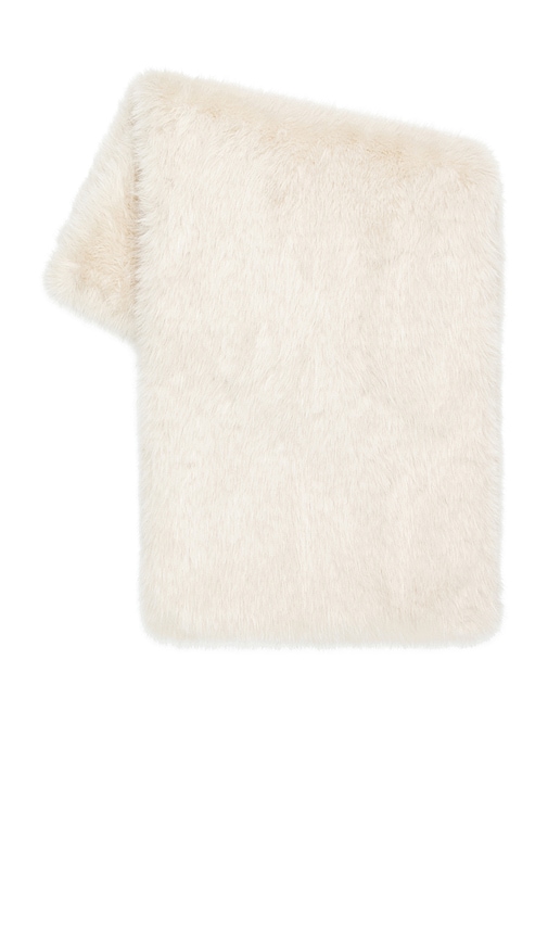 Yuki Faux Fur Scarf by Delfi Collective in Snow