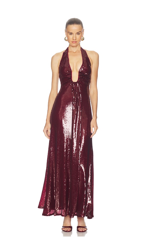 Fernanda Dress by Delfi Collective in Wine