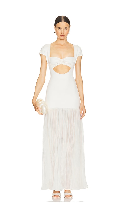 Shop Delfi Nova Dress In Ivory