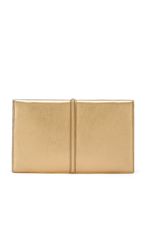 Shop Demellier London Tokyo Clutch In Gold Smooth