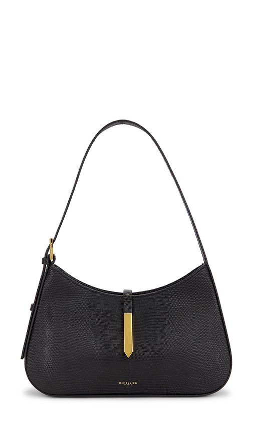 DeMellier London The Tokyo Bag in Black Lizard Effect