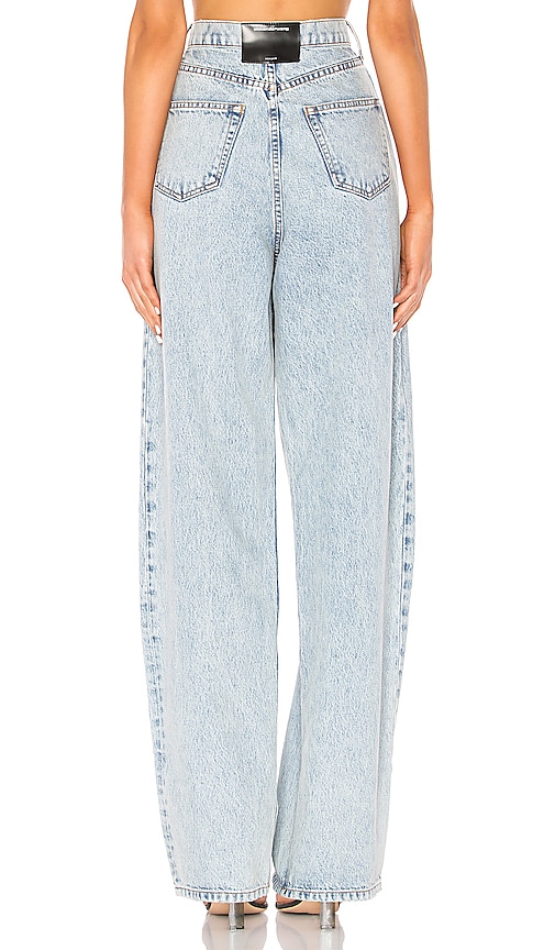 alexander wang blue brace pleated jeans