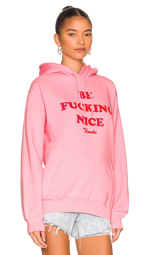 Shop Departure Be Nice Hoodie In Pink