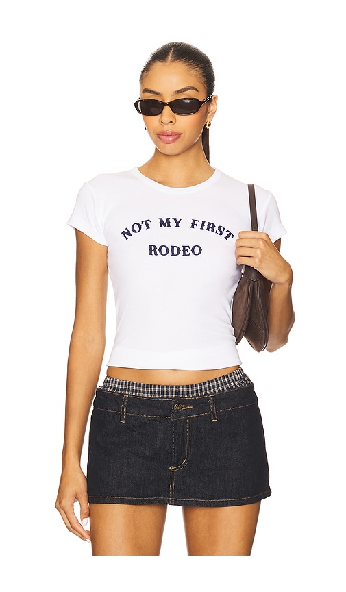 Departure Not My First Rodeo Baby Tee In Multi
