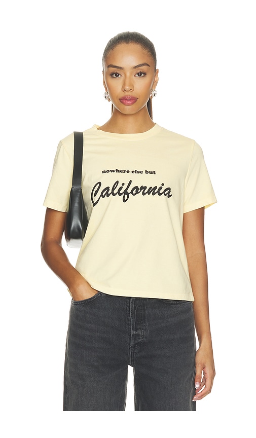 DEPARTURE Nowhere Else But California Boxy Tee in Yellow. - size L (also in M, S)