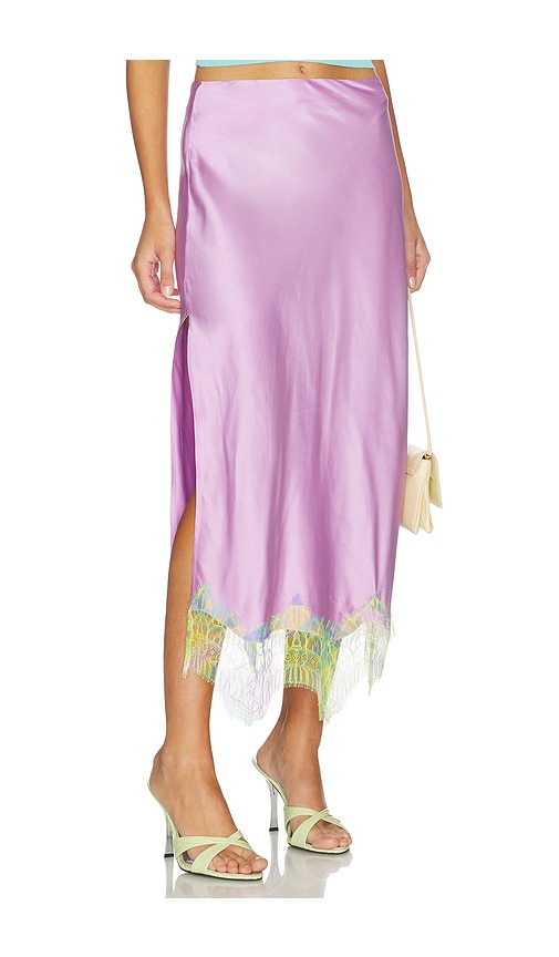 Donde Esteban Lila Salpicon Long Skirt