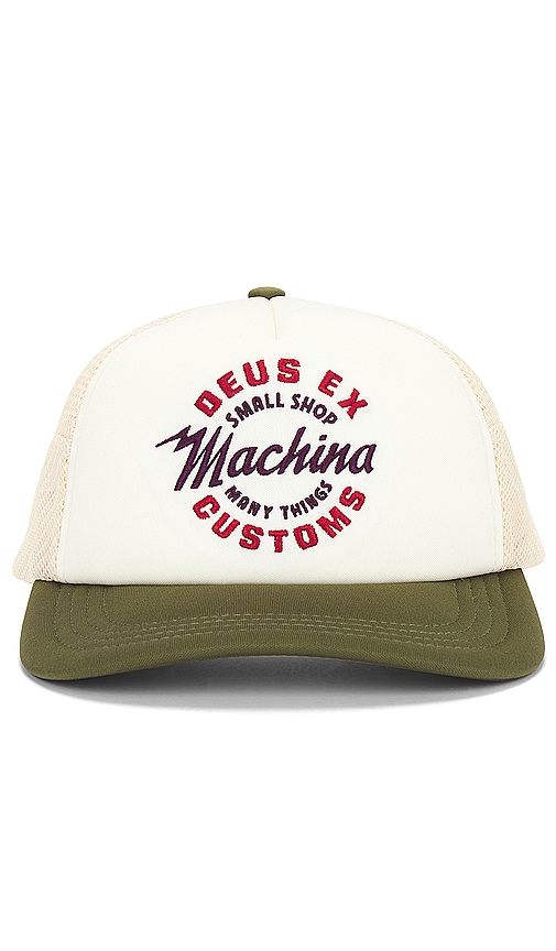 Deus Ex Machina Amped Circle Trucker Hat In 奶油色