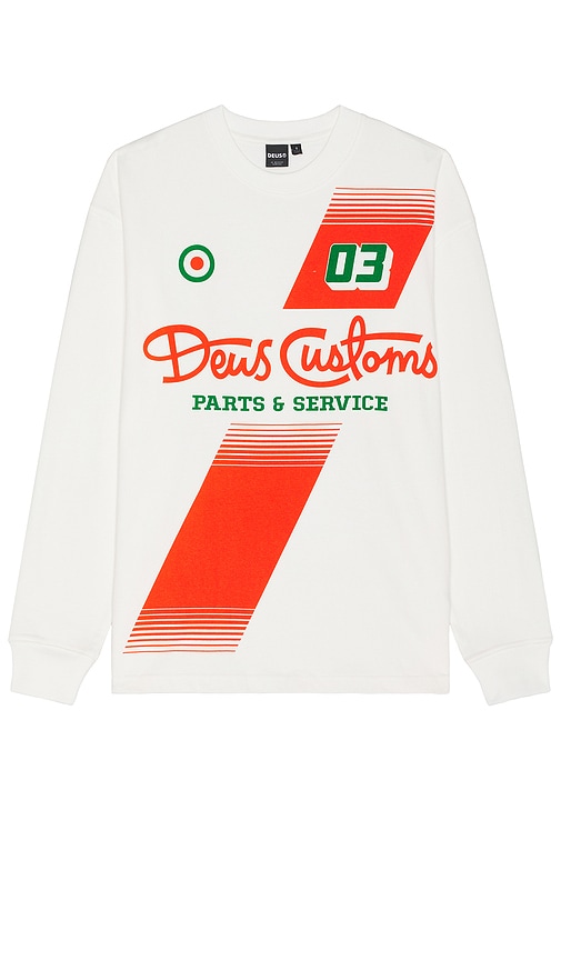 Deus Ex Machina Campaign Long Sleeve Tee in Vintage White