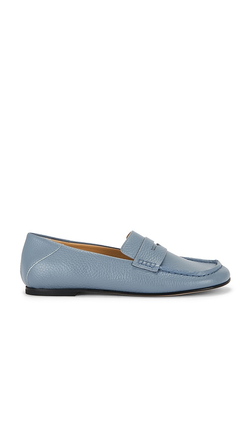 Dear Frances Drew Loafer With Penny Strap in Baby Blue. Size 36. Also in 37, 38, 39.
