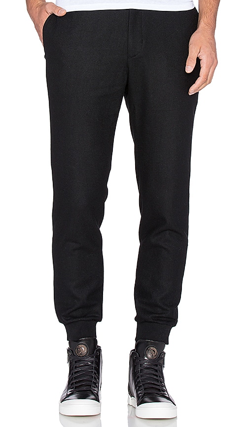 black woven joggers