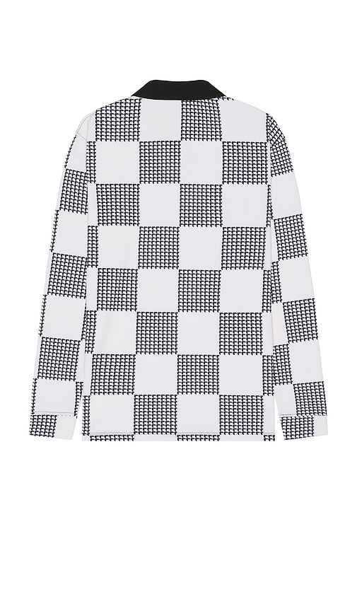 Shop Devereux Golf Back 9 Checker Long Sleeve Polo