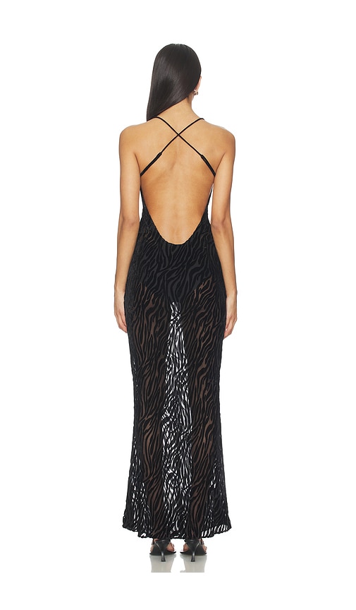  Guizio Kleid Burnout Velvet Maxi In Black. Größe Xs. Also In S, M, L. 