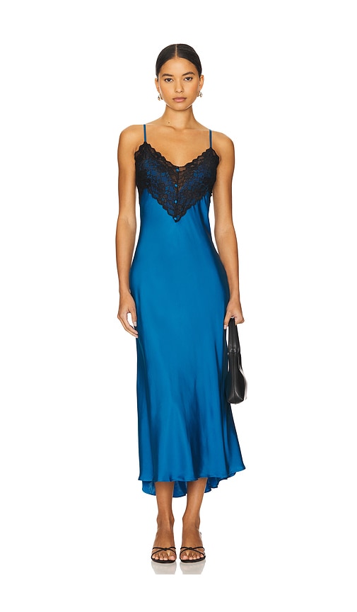 GUIZIO Nova Slip Dress in Sapphire