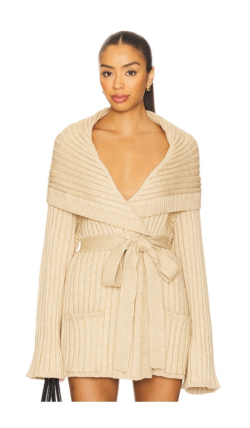 Guizio X Revolve Tullia Slouchy Cardigan In Brown