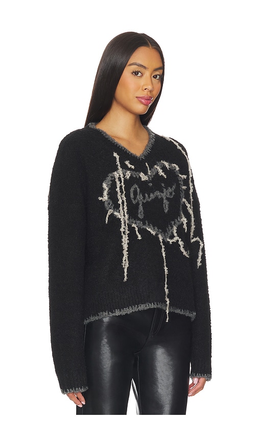  Guizio Pull Guizio Heart En Black. Taille L. Also En S, Xs. 