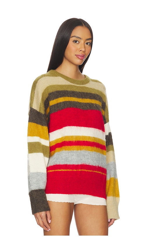 Guizio Oversized Stripe Jumper In Multi