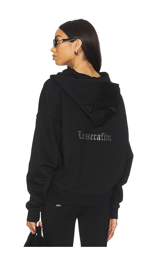 GUIZIO x REVOLVE x Le Sserafim Shiba Zip Up Hoodie in Black | REVOLVE