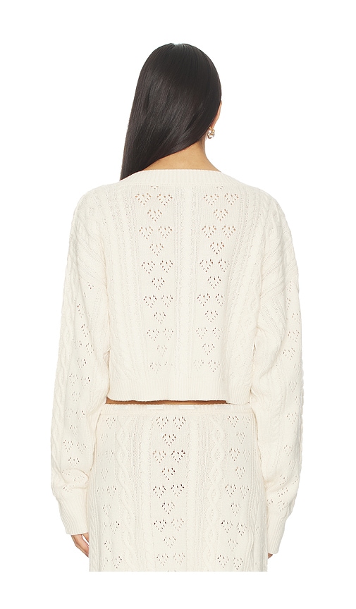  Guizio Cardigan Noah Cable Crop In White. Größe S. Also In M, L. 