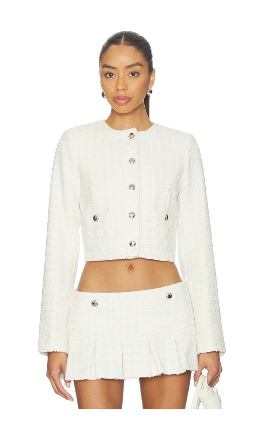 GUIZIO BLOUSON PATCH POCKET CROP en White. Taille M. Also en XS, S, L.