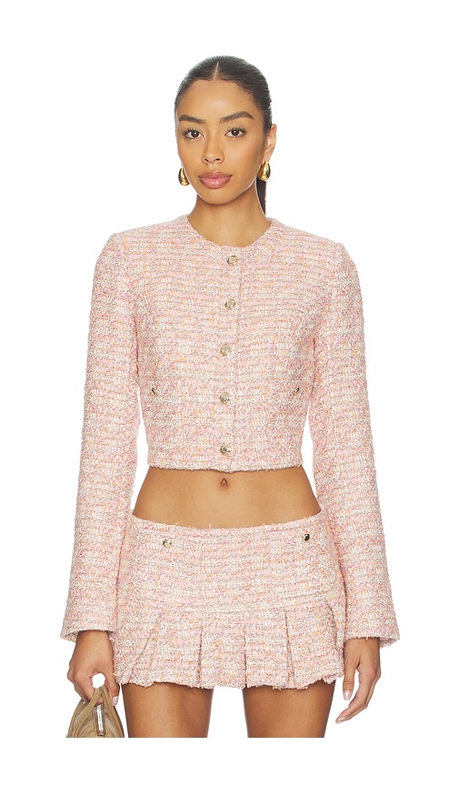 GUIZIO BLOUSON PATCH POCKET CROP en Pink. Taille M. Also en XS, L.