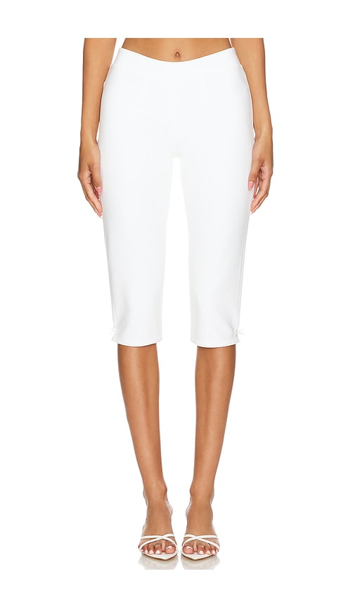 Shop Guizio Caria Capri Pants In White