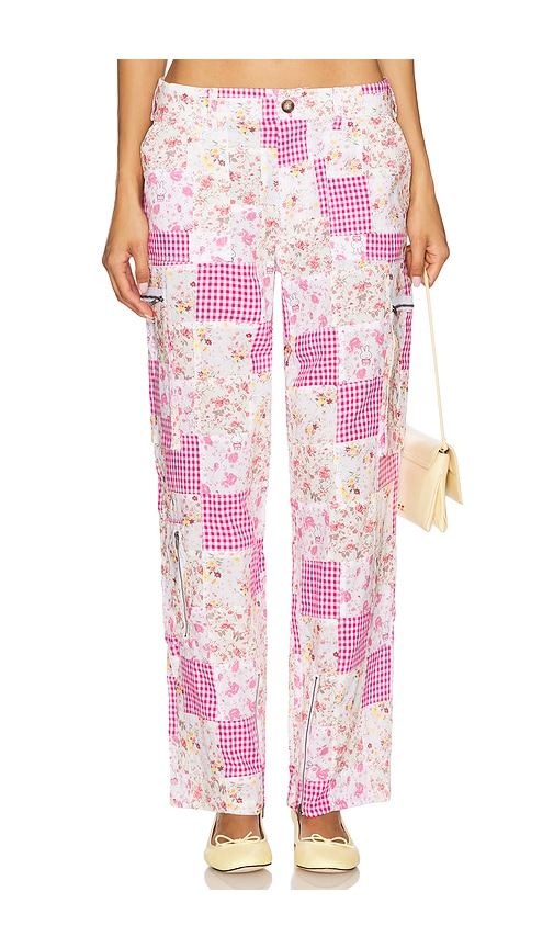 Adrian Patchwork Pant in Pink. - size L (also in M, S, XL, XS, XXS) - GUIZIO - Modalova