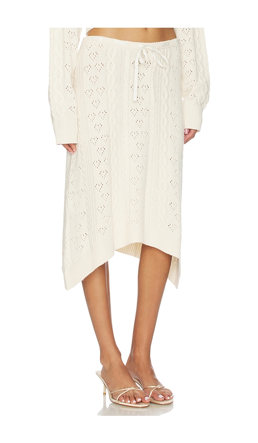 Guizio Noah Cable Skirt In White