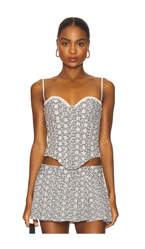Genevieve Gingham Bustier in . - size L (also in M, S, XL, XS) - GUIZIO - Modalova