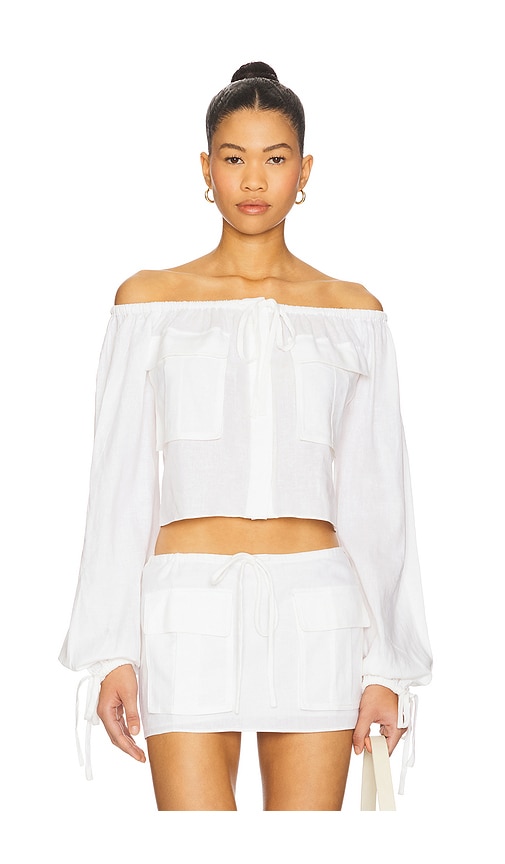 Akiko Top in White. - size XXS (also in L, M, S, XL, XS)