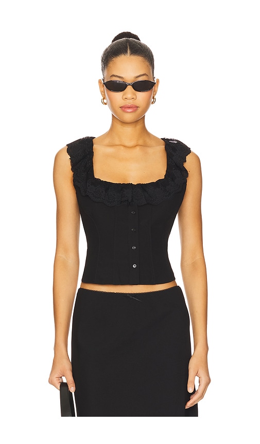 Paloma Lace Top in Black. - size XXS (also in L, M, S, XS)