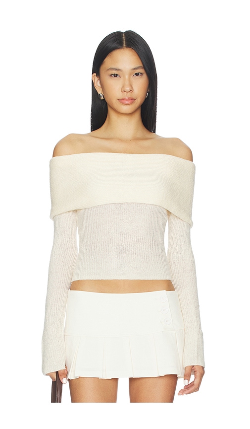 GUIZIO Off Shoulder Knit Top