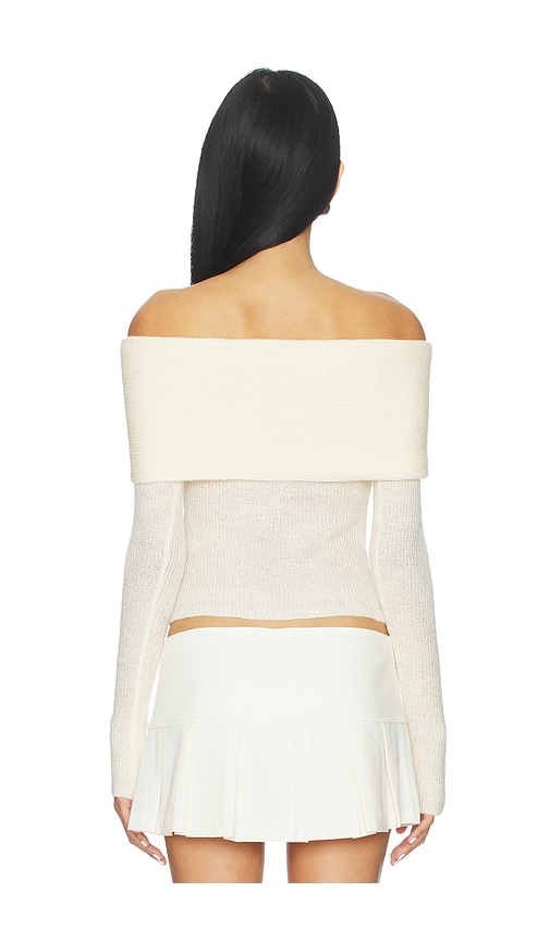  Guizio Off Shoulder Knit Top In Ivory. Size Xs. Also In S, M. 