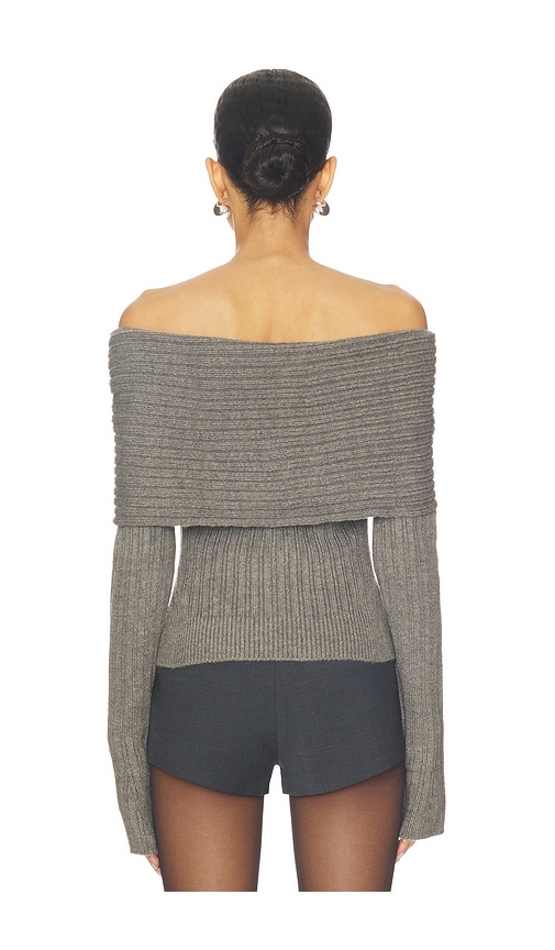  Guizio Wide Turtleneck Knit Top In Grey. Size Xs. Also In S, M, L. 