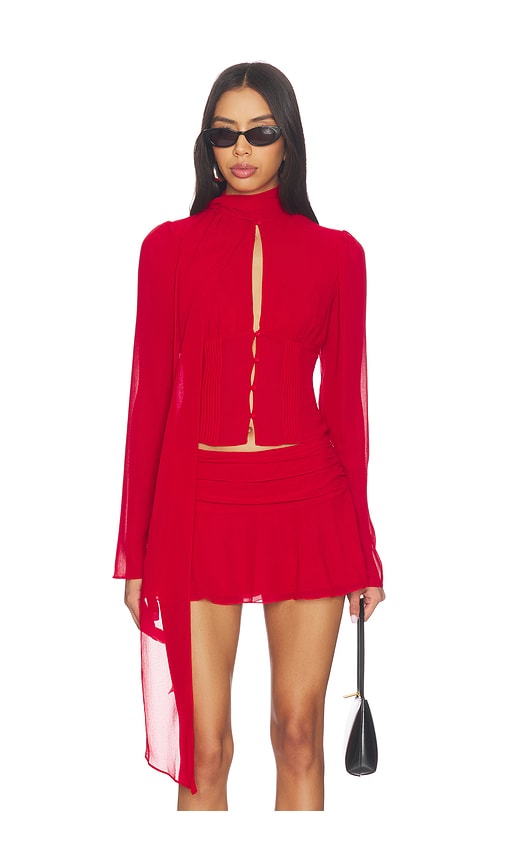 GUIZIO Ara Long Sleeve Top en Red Taille L Also en XXS XS S M XL 221 €