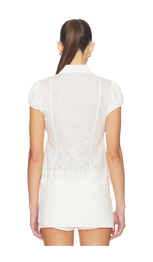  Guizio Rinka Embroidered Blouse In White. Size Xxs. Also In Xs, S, M, L. 