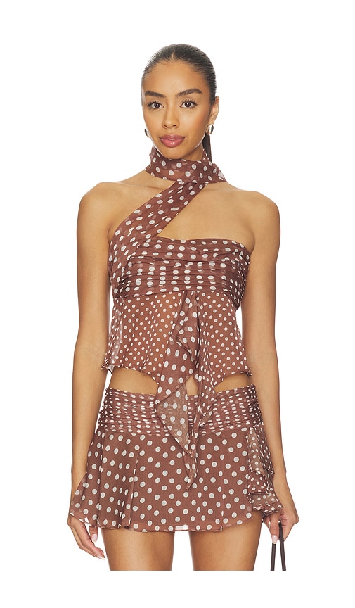 GUIZIO Chiffon Wrap Top