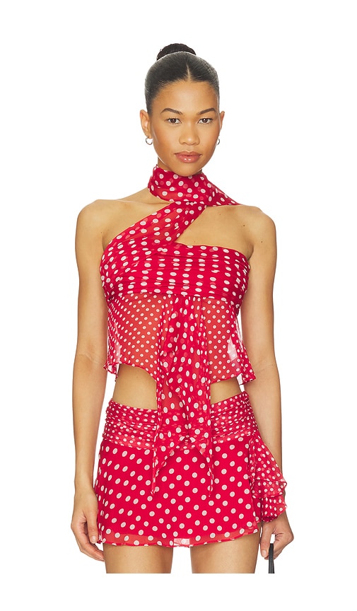 GUIZIO Chiffon Wrap Top
