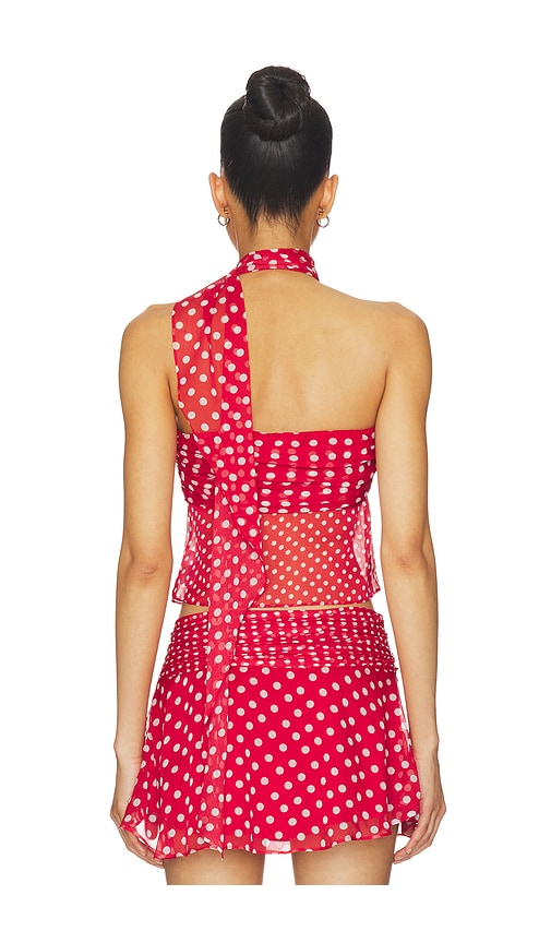  Guizio Oberteil Chiffon Wrap In Red. Größe Xxs. Also In Xs, S, M, L, Xl. 